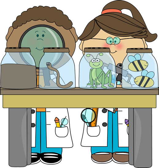 Boy and Girl Examining Bugs Boy and Girl Examining Bugs